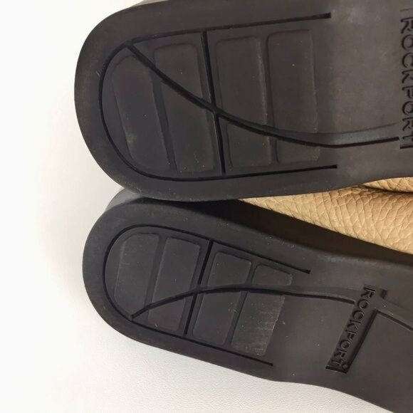 Rockport Tan Camel Pebbled Leather Penny Loafers 7.5 - Picture 12 of 15